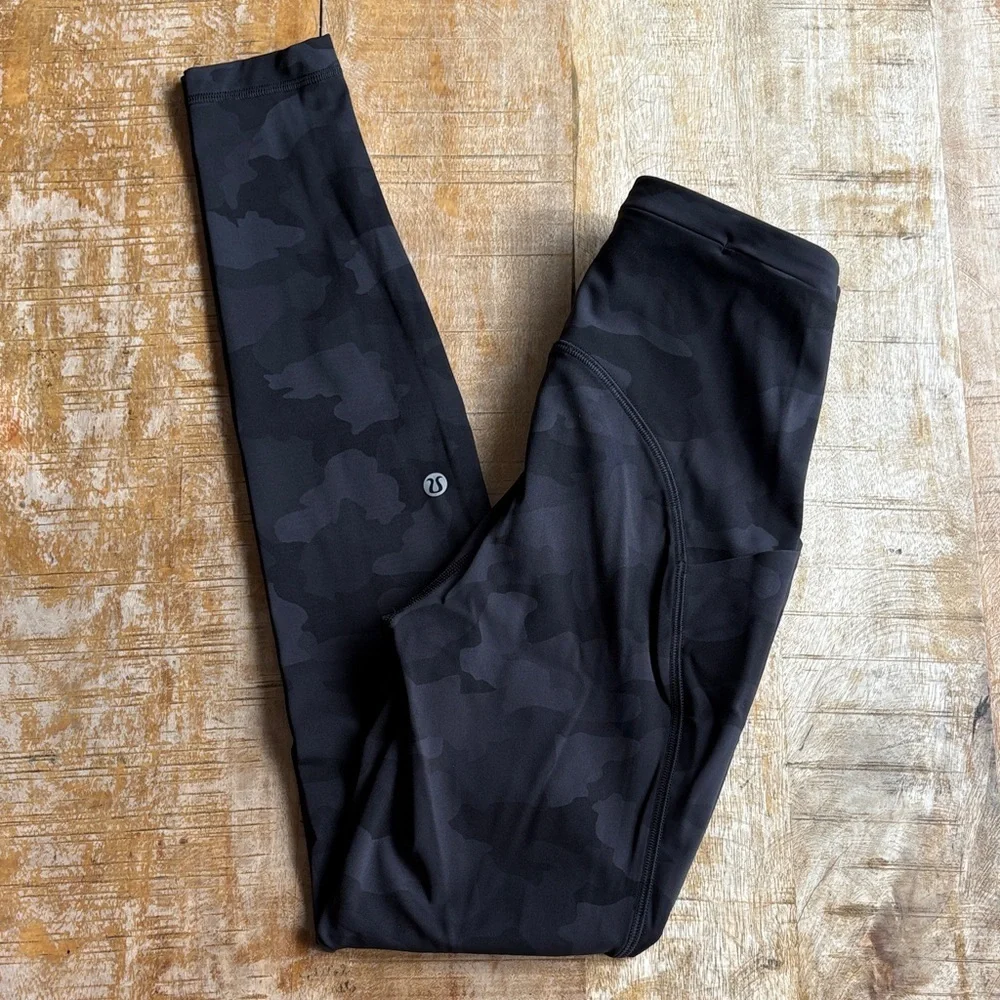 Lululemon Black Camouflage Leggings size 2